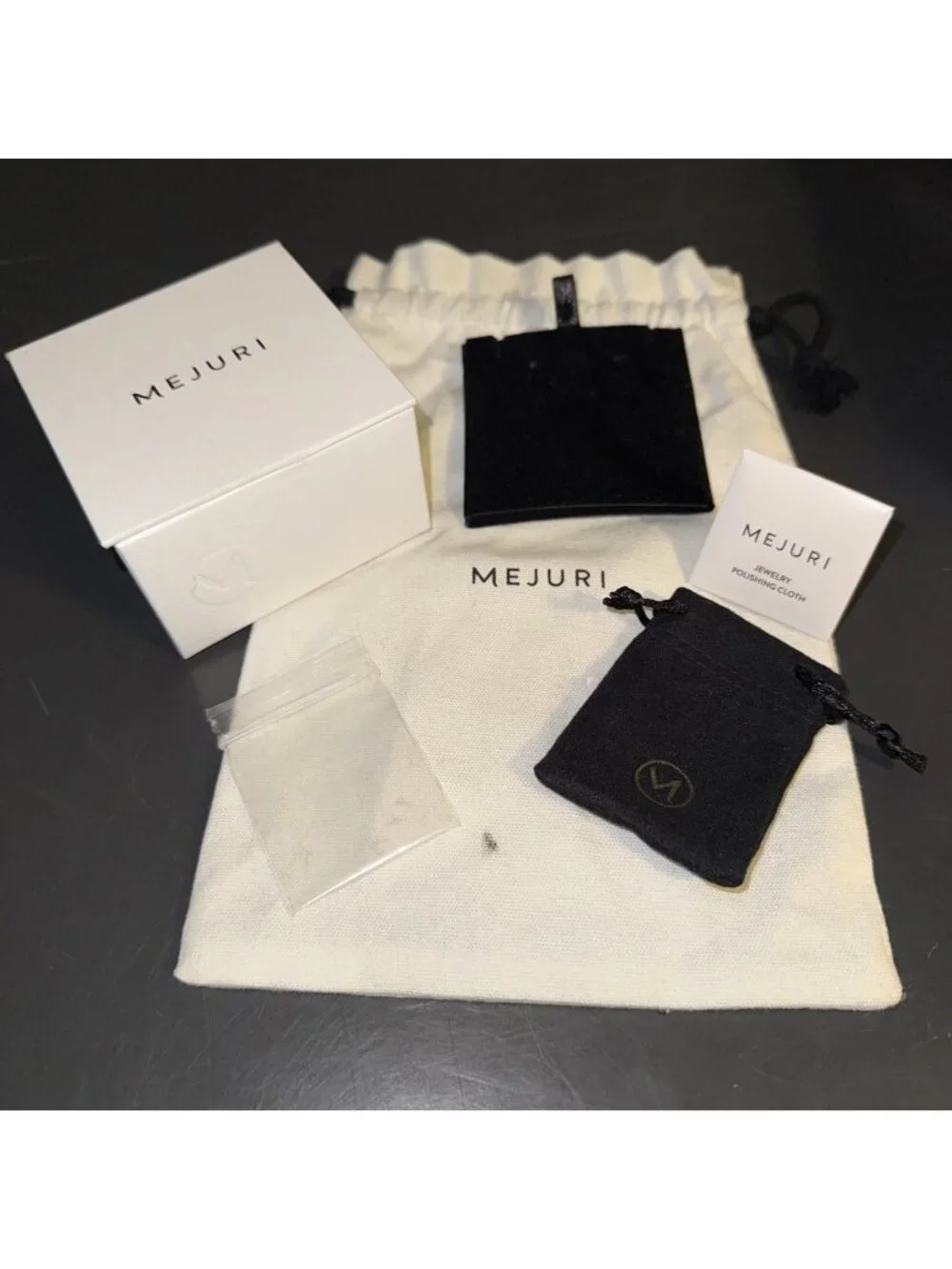 Mejuri Packaging Drawstring Bag Box for Necklace Earrings Accessories Bundle